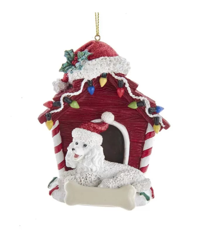 Boutique de Noël Family & Friends*White Poodle Ornament With Doghouse