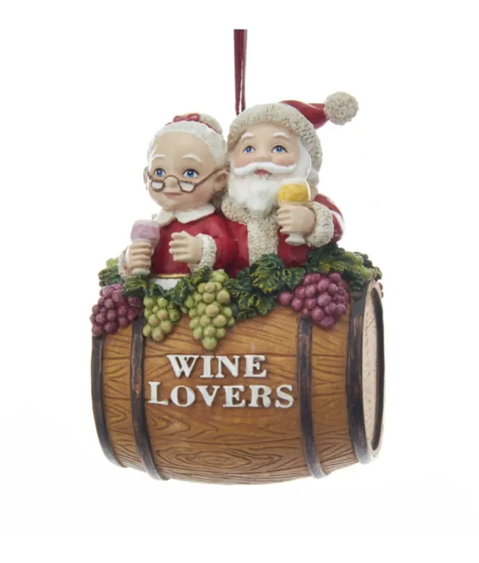 Boutique de Noël Wine Lovers*Wine Lover Mr.And Mrs Claus, Ornament.