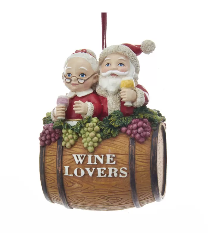 Best Wine Lover Mr.And Mrs Claus, Ornament. Angels & Santas