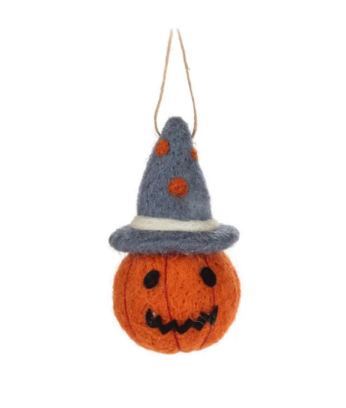 Sale Xmas Tree Ornament, Wool Fabric Pumpkin Head Foody & Drinks