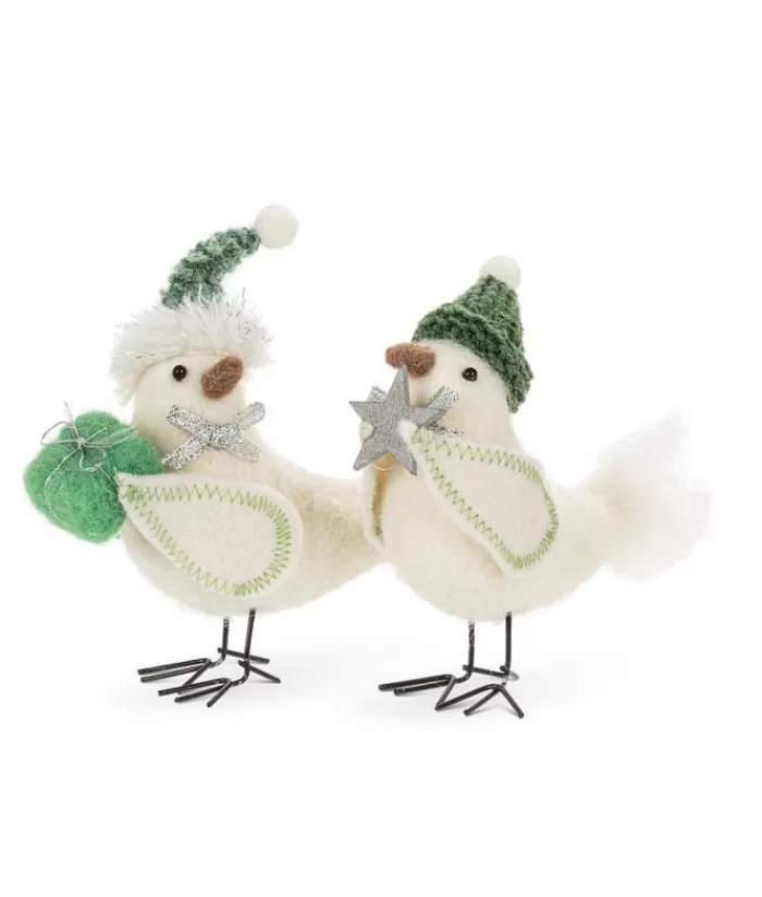 Sale Xmas Tree Ornament, Woolly Bird With A Silver Star Woolly