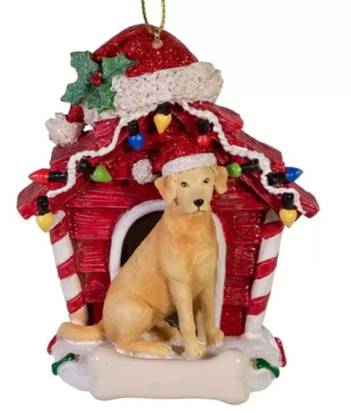 Boutique de Noël Family & Friends*Yellow Lab Ornament With Doghouse