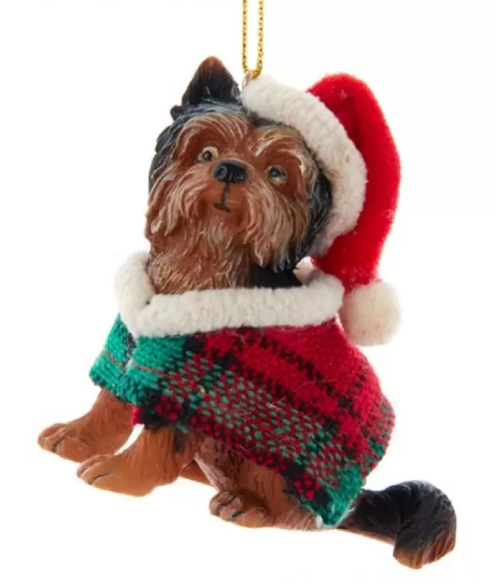 Flash Sale Yorkshire Terrier Ornament With Coat Dogs