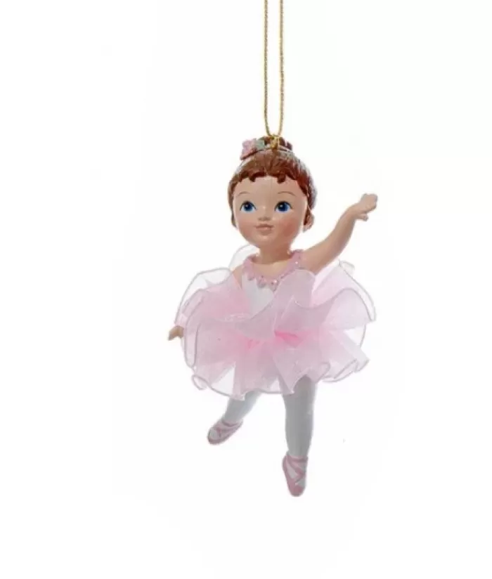 New Young Brunette Ballerina Ornament Family & Friends