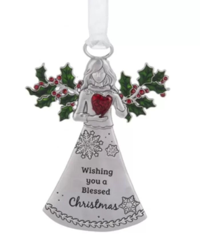 Boutique de Noël Family & Friends*Zinc Angel Ornament, With Christmas Blessings