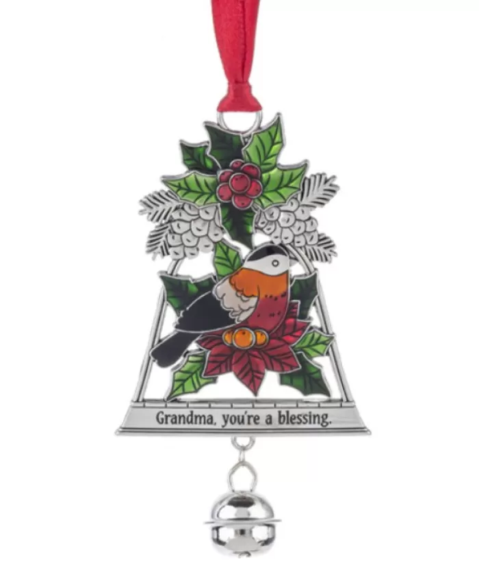 Sale Zinc Cardinal Ornament, With Grandma Message Sweet Sentiments