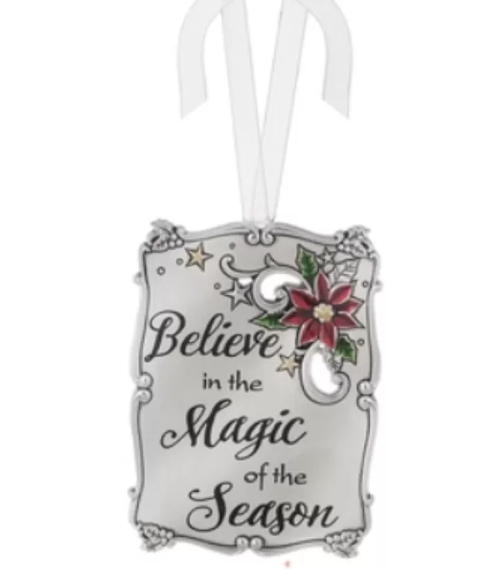 Boutique de Noël Family & Friends*Zinc Plaque Ornament 3", "Believe In The Magic "