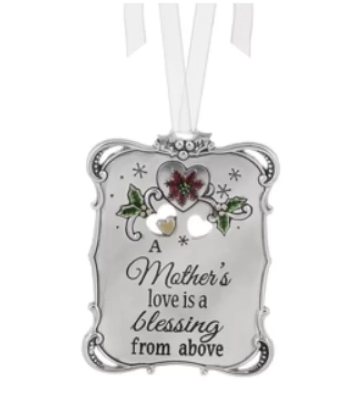 Best Zinc Plaque Ornament, 3", With "Mother`S Love" Message Sweet Sentiments