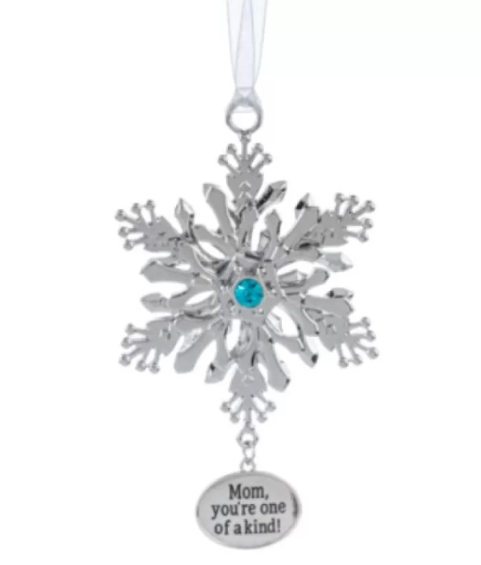 Boutique de Noël Family & Friends*Zinc Snowflake Ornament With Message For Moms